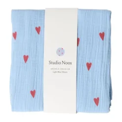 Studio Noos Swaddle - Natural Hearts - 120x120 cm