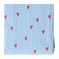 Studio Noos Swaddle - Natural Hearts - 120x120 cm