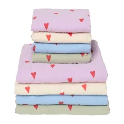 Studio Noos Swaddle - Natural Hearts - 120x120 cm