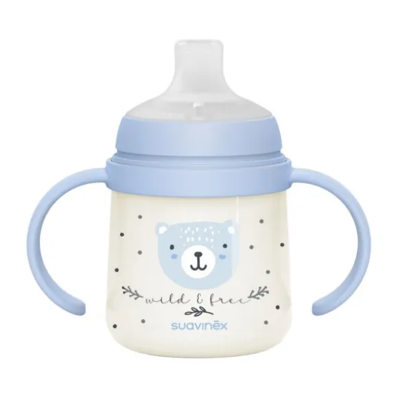Suavinex Wild & Free Beker Met Handvaten - 150ml - 6Mnd+ - Blauw