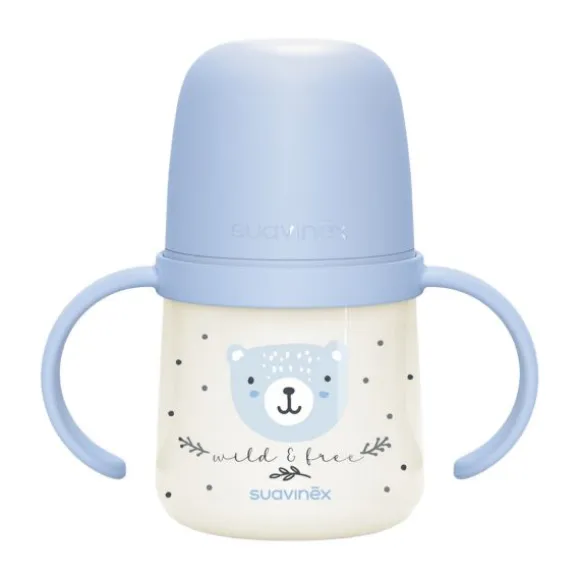 Suavinex Wild & Free Beker Met Handvaten - 150ml - 6Mnd+ - Blauw