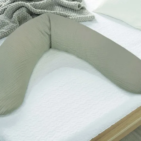 Theraline Hoes Voedingskussen - Muslin - Light Grey