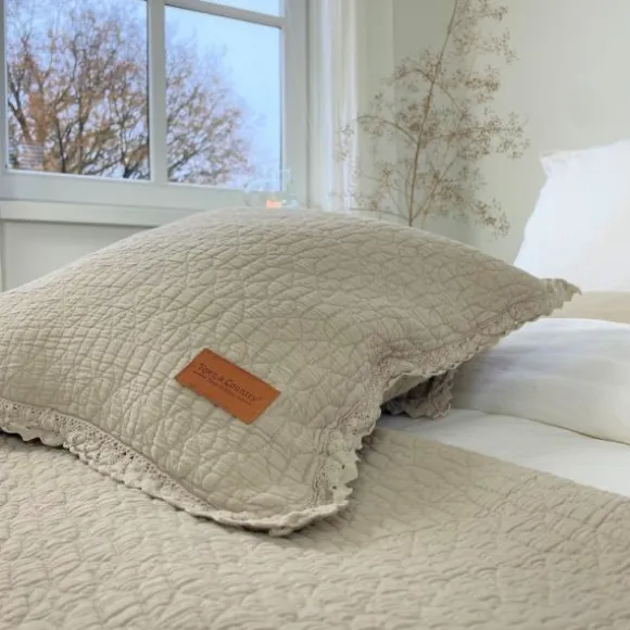 Town & Country Carolina Kussenhoes Beige / Sand 50 x 50 cm