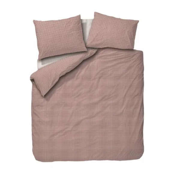 Town & Country Gingham Dekbedovertrek - 140 x 220 cm - Rosewood