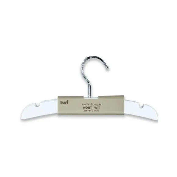 TWF Kledinghanger - 3 Stuks - Hout Clay