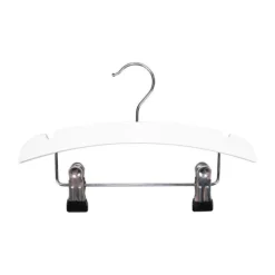 TWF Kledinghanger Met Clips - 3 Stuks - Hout Wit