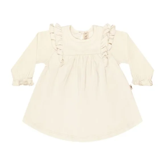 UAUA Angel Wings Jurk Lange Mouwen - 3-6 Mnd - Crema