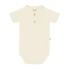 UAUA Onesie Met Knopen / Korte Mouwen - Crema - 3-6 Mnd