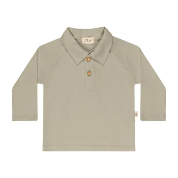 UAUA Polo T-Shirt Lange Mouwen - 3-6 Mnd - Oceano