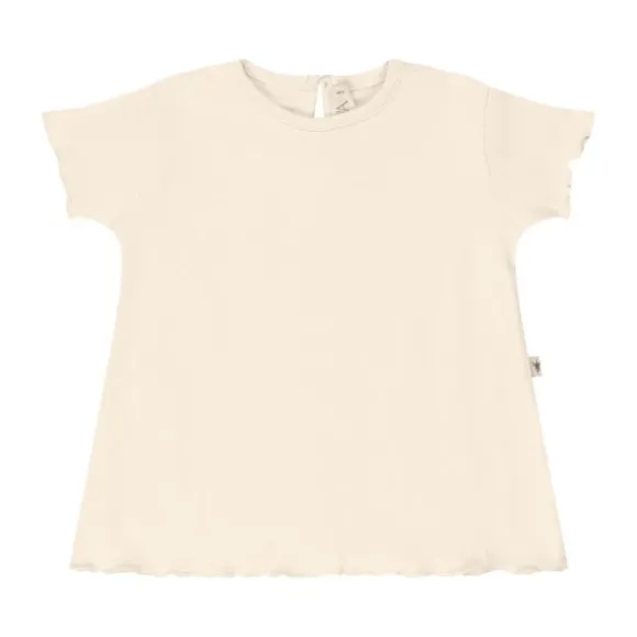 UAUA Ruffled T-Shirt Korte Mouwen - 3-6 Mnd - Crema