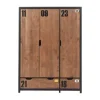 Vipack Alex Kledingkast Bruin / Zwart 3-Deurs