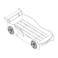 Vipack Autobed Grand Turismo Blauw 90 x 200 cm