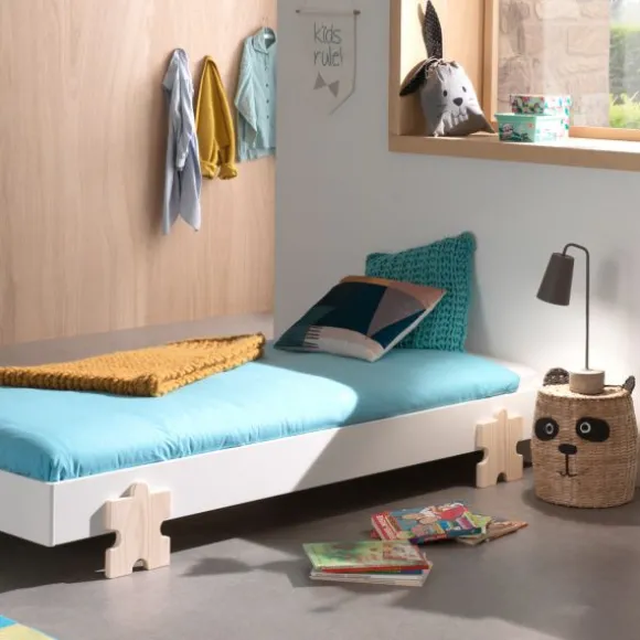 Vipack Modulo Bed 90 x 200 Cm Puzzle Grijs