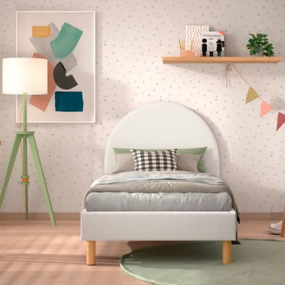 Vipack Moon Bed - 90 x 200 cm - Boucle Groen