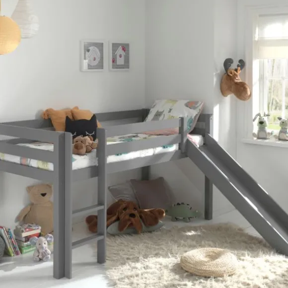 Vipack Pino Halfhoogslaper Met Glijbaan Grijs