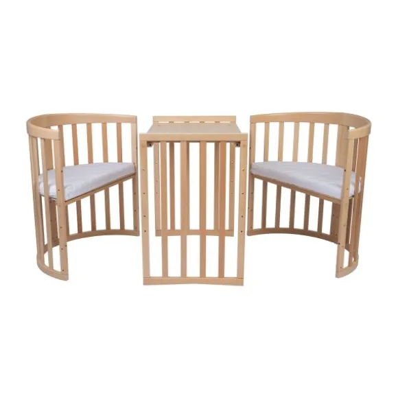 Waldin Oval Combibed 7‑in‑1 - Natural inclusief matras