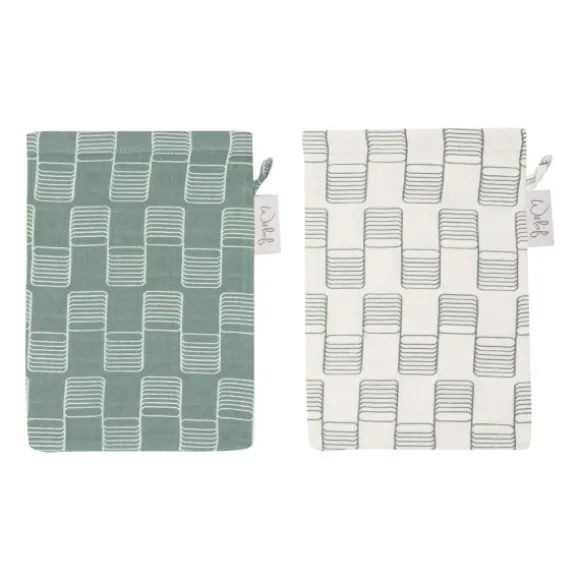 Witlof For Kids Sticky Stripes Washandjes - 2 Stuks