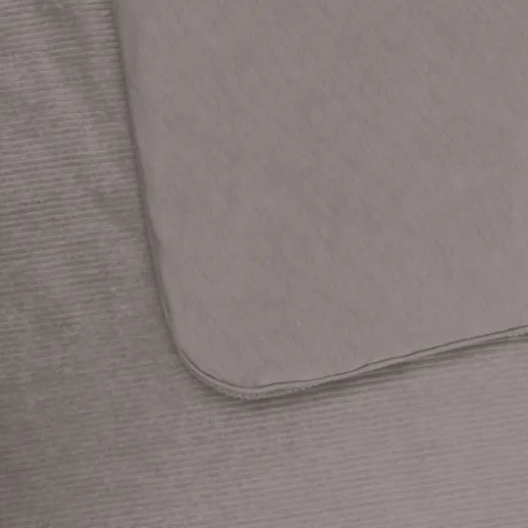 Witlof for kids Velvet Rib Tuck-Inn wiegdeken - 40 x 80 cm - Warm Grey