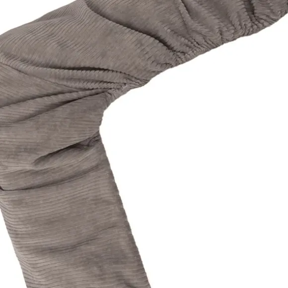 Witlof for kids Velvet Rib Tuck-Inn wiegdeken - 40 x 80 cm - Warm Grey