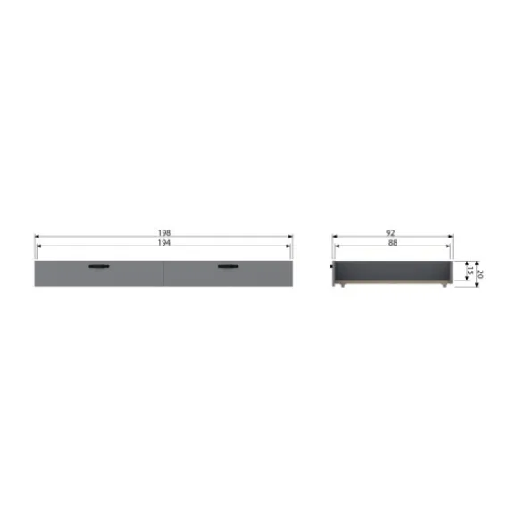 Woood Morris Bedlade Leem 90 x 200 cm