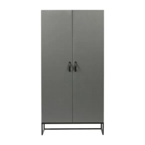 Woood Morris Kast 2-Deurs Grenen Leem