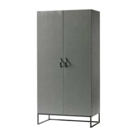 Woood Morris Kast 2-Deurs Grenen Leem