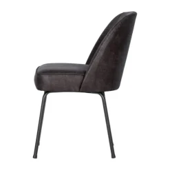 Woood Vogue Eetkamerstoel – Leer – Zwart